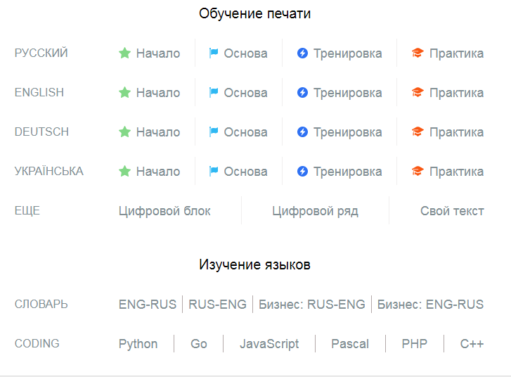 Клавиатурный тренажёр typerun.top